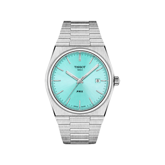 Tissot PRX 1853 Men’s Watch – Tiffany Blue Dial & Stainless Steel Chain Strap
