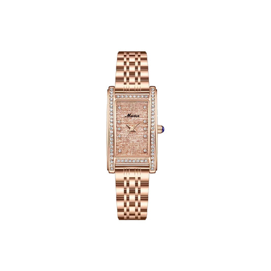 MEIBIN 1601 Women's Elegant Square Quartz Watch | Minimalist Alloy Case Fashion Wristwatch
