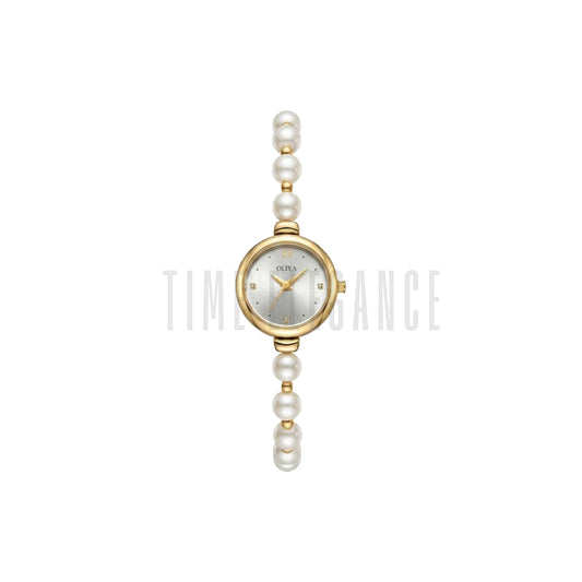OLIYA 993 Women’s Pearl Bracelet Watch – Elegant White Dial Quartz Wristwatch