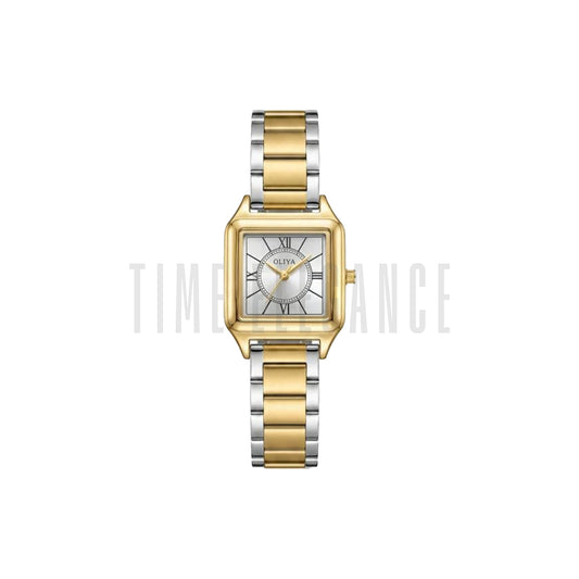 OLIYA 6103 Women’s Small Square Quartz Watch White Dial – Luxury Waterproof Ladies Wristwatch