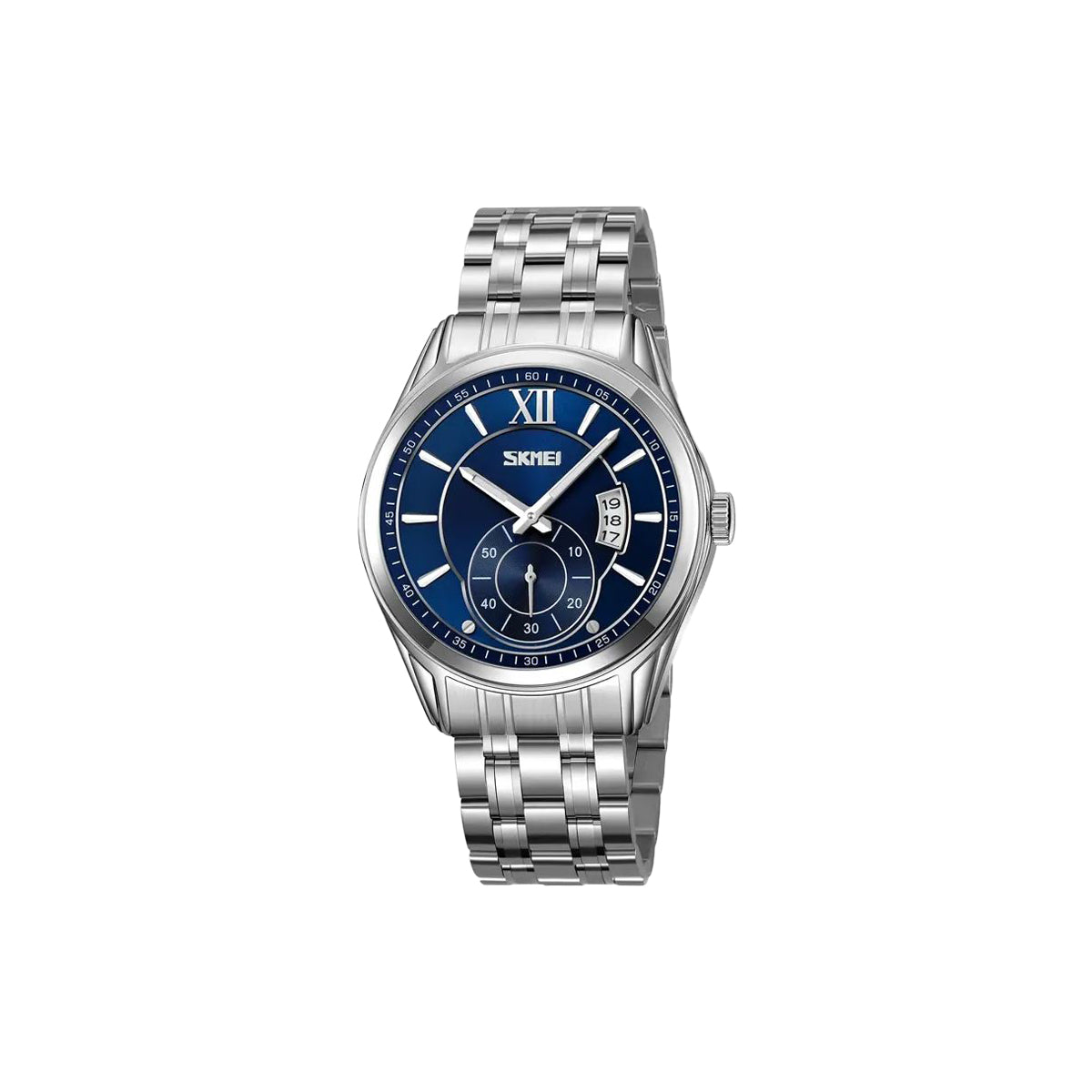 SKMEI 9319 Men’s Quartz Watch – 42.5mm Business Fashion Stainless Steel Band
