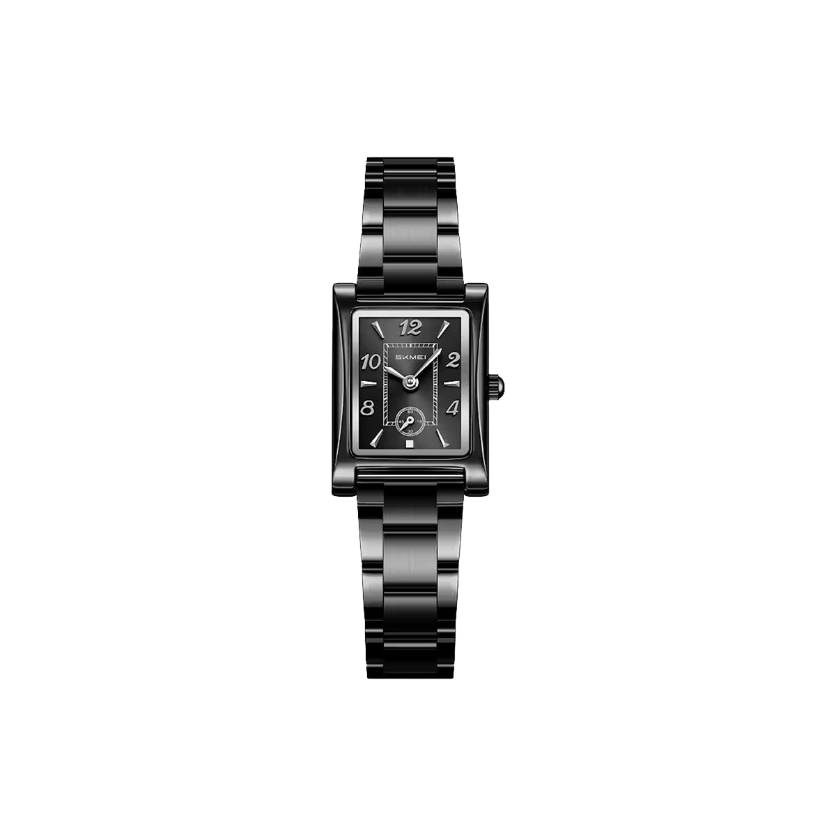 SKMEI 2570 Women’s Vintage Square Dial Quartz Watch Black – Elegant Fashion Wristwatch