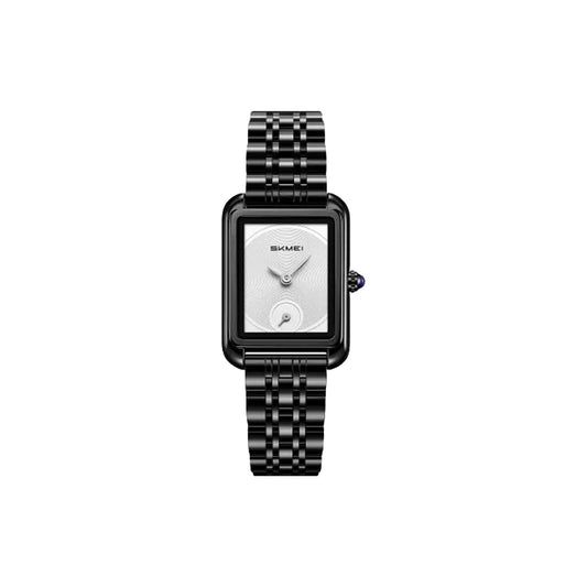 SKMEI 2670 Women’s Quartz Watch Black White– Elegant Rectangular Fashion Wristwatch.
