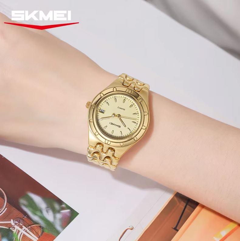SKMEI 2637 Women’s Luxury Quartz Watch gold – Elegant Custom Logo Waterproof Fashion Wristwatch