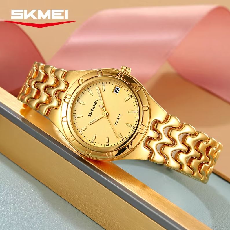 SKMEI 2637 Women’s Luxury Quartz Watch gold – Elegant Custom Logo Waterproof Fashion Wristwatch