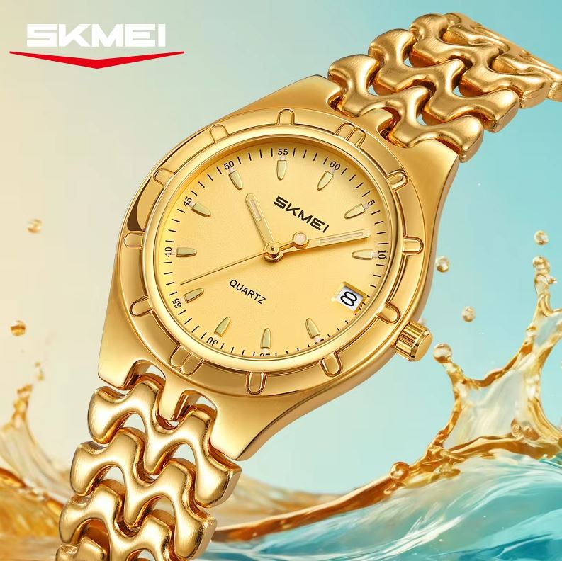 SKMEI 2637 Women’s Luxury Quartz Watch gold – Elegant Custom Logo Waterproof Fashion Wristwatch