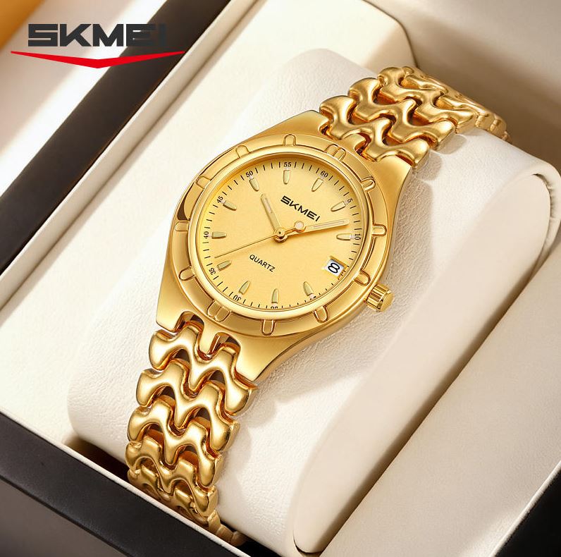 SKMEI 2637 Women’s Luxury Quartz Watch gold – Elegant Custom Logo Waterproof Fashion Wristwatch