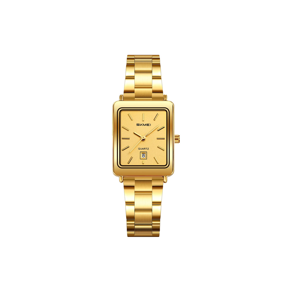 SKMEI 2566 Women’s Luxury Quartz Watch Golden –  Business Wristwatch with Date Display