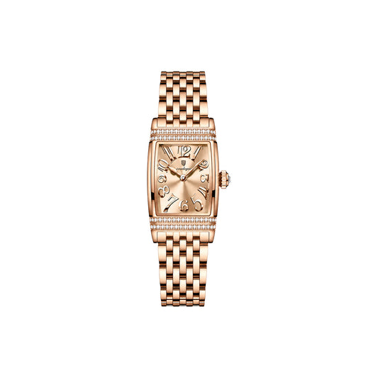Poedagar 799 Women's Luxury Watch | Square Rose Gold Design