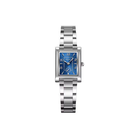 SKMEI 2570 Women’s Vintage Square Dial Quartz Watch Silver Blue – Elegant Fashion Wristwatch