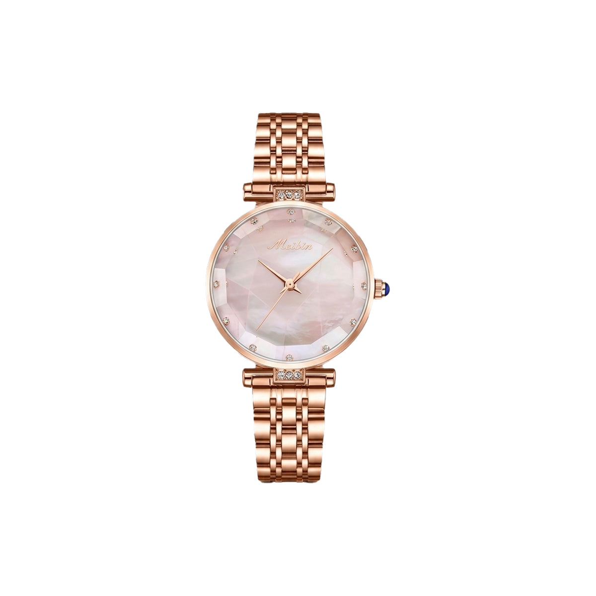 MEIBIN 1480 Women’s Crystal Quartz Waterproof Fashion Wristwatch