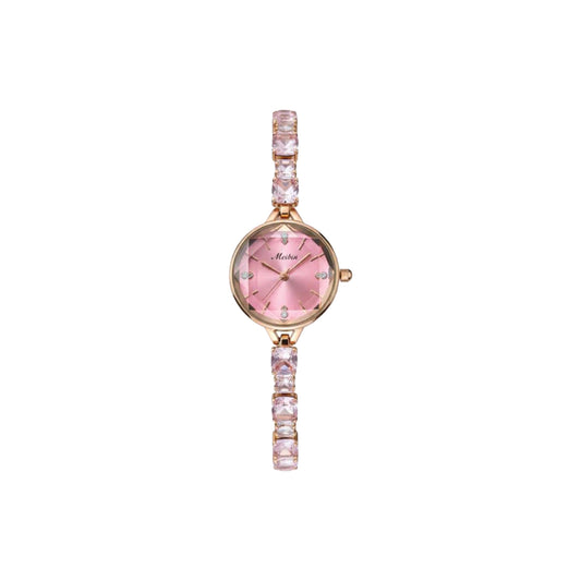MEIBIN M1703L Women’s Luxury Crystal Bracelet Watch – Pink Quartz Fashion Wristwatch