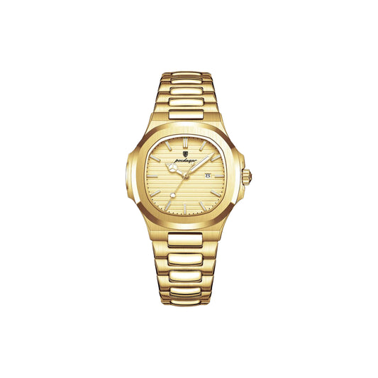POEDAGAR 789 Luxury Women's Square Quartz Watch | Waterproof Stainless Steel Luminous Date Wristwatch
