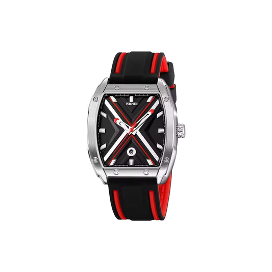 SKMEI 9364 Men’s Quartz Watch – Classic Silicone Strap Waterproof Wristwatch