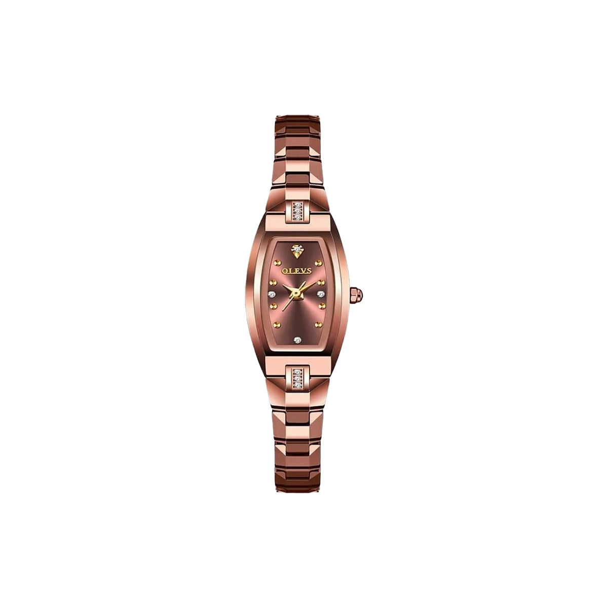 OLEVS 5501 Women’s Coper Luxury Slim Diamond Tungsten Steel Quartz Watch