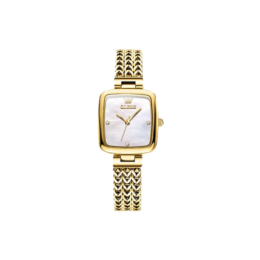 OLEVS-9948 stainless steel strap square alloy case