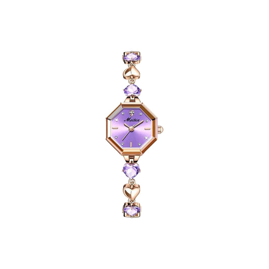 MEIBIN 1702 Women’s Octagonal Bracelet Watch Purple – Luxury Quartz Jewelry Wristwatch
