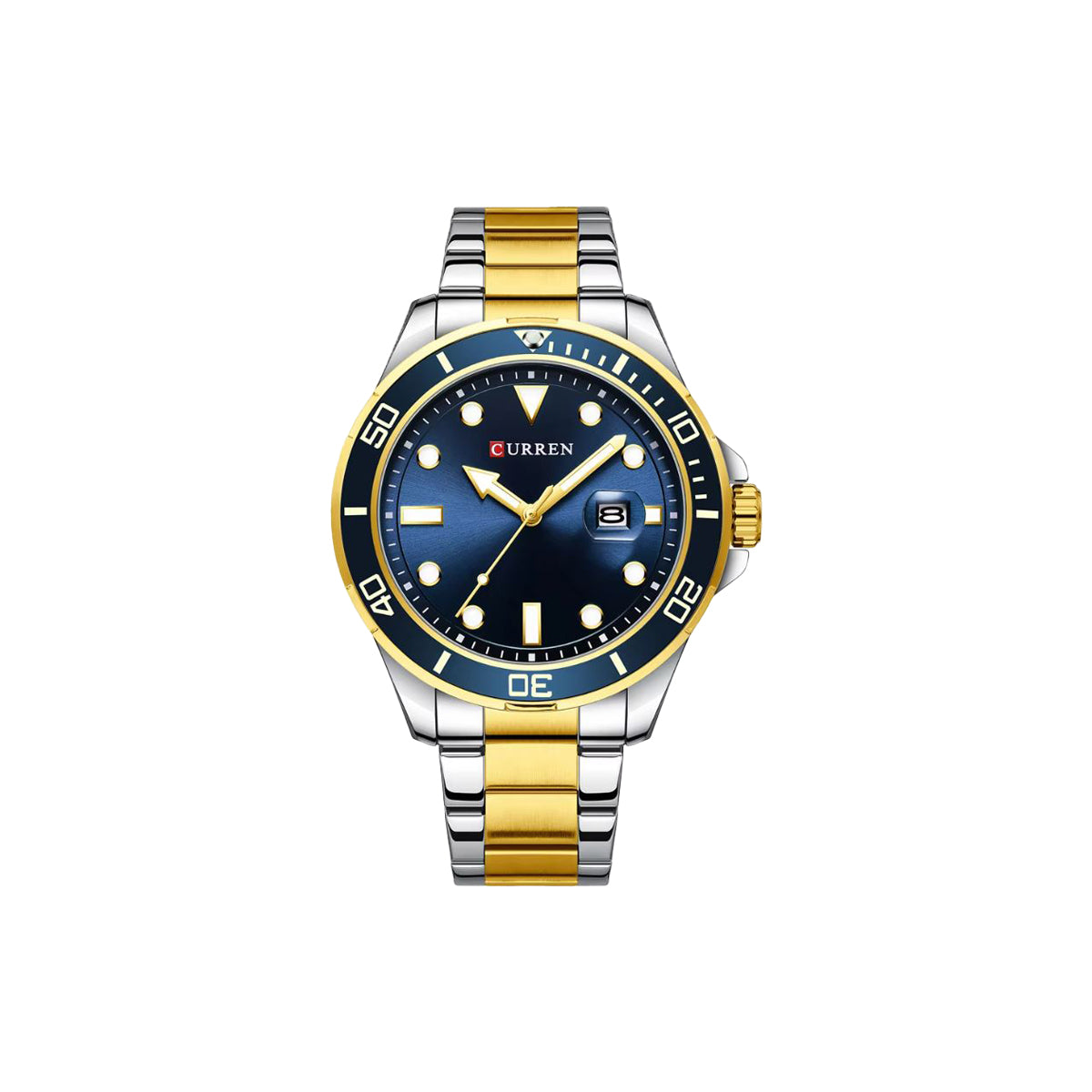 CURREN 8388 Men's Stainless Steel Quartz Watch 40mm Blue Dial