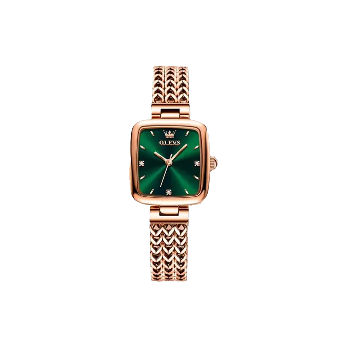 OLEVS 9951 rose gold watch side view