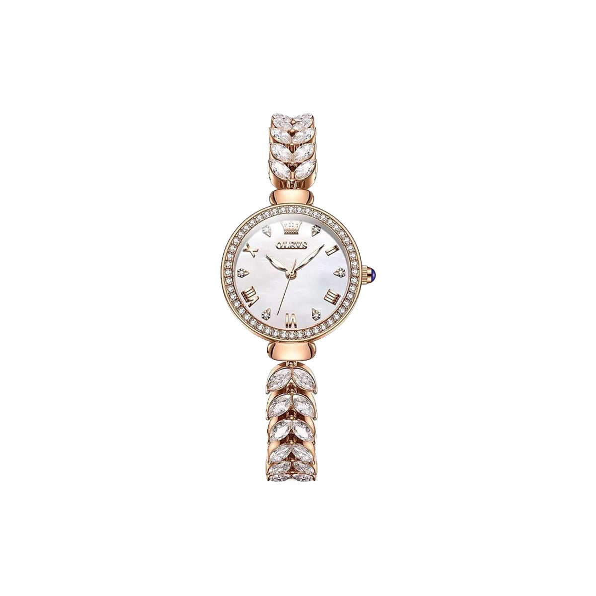 OLEVS 9971 Ladies Diamond Design Luxury Quartz Watch – Bling Crystal Jewelry Wristwatch