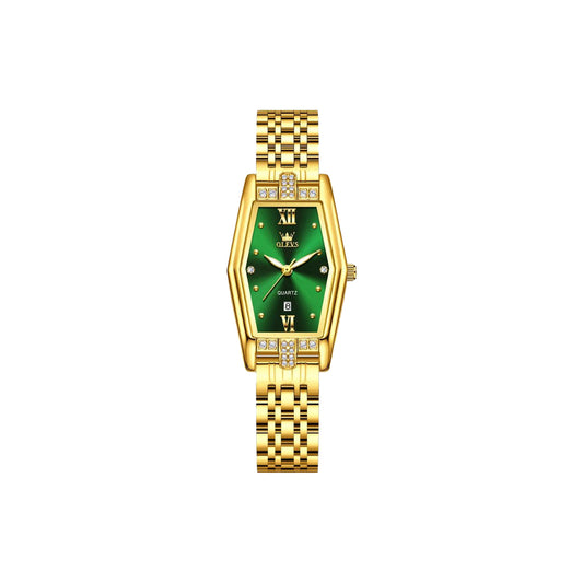 OLEVS 3699 — Women’s Square Green Dial Quartz Watch