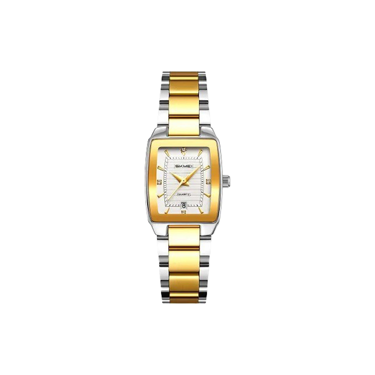 SKMEI 2578 Women’s Quartz Watch Two Tone White– Elegant Fashion Waterproof Wristwatch