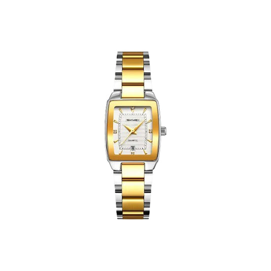 SKMEI 2578 Women’s Quartz Watch Two Tone White– Elegant Fashion Waterproof Wristwatch