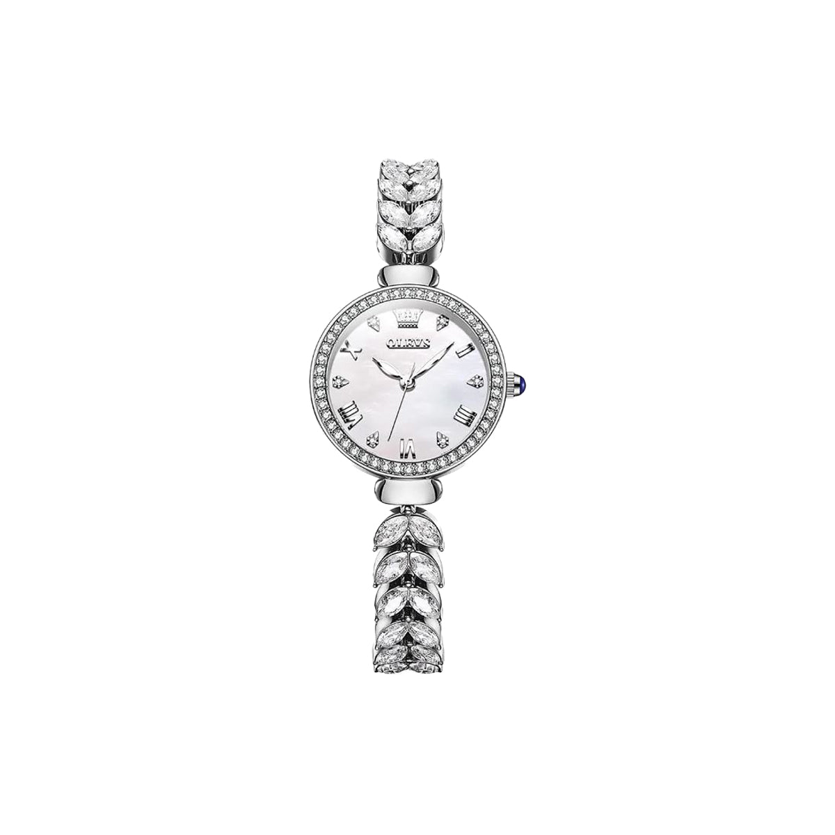 OLEVS 9971 Ladies Diamond Design Luxury Quartz Watch – Bling Crystal Jewelry Wristwatch