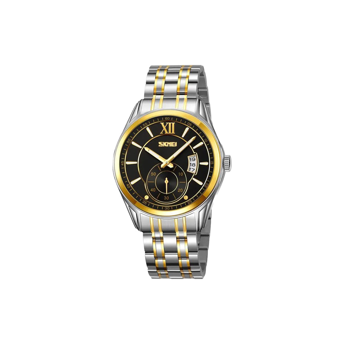 SKMEI 9319 Men’s Quartz Watch – 42.5mm Business Fashion Stainless Steel Band