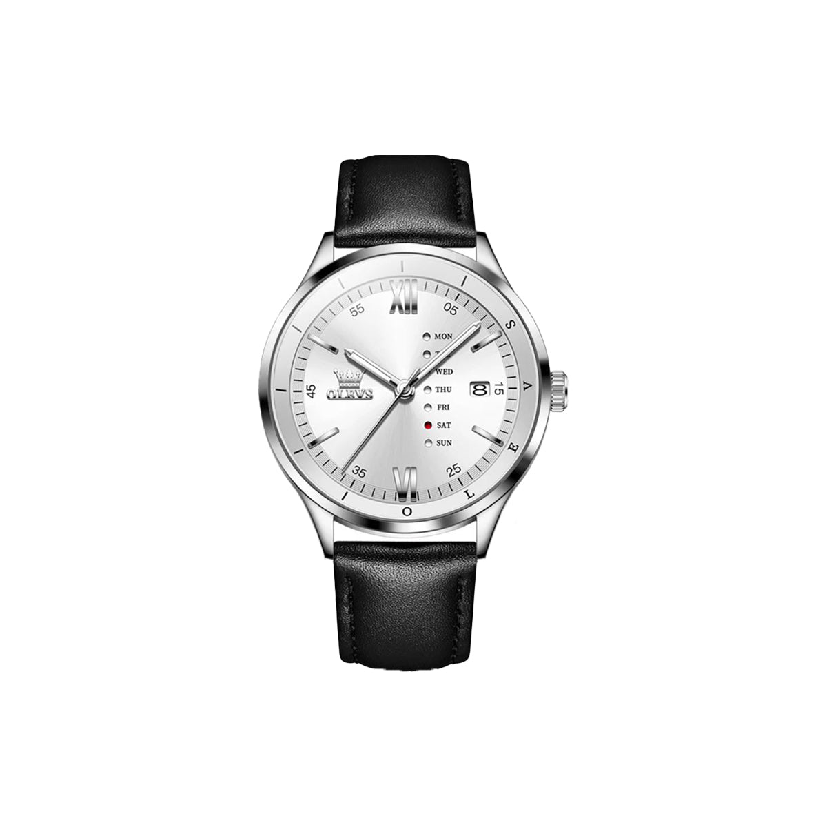 OLEVS-2931 classic leather strap wristwatch in Bangladesh