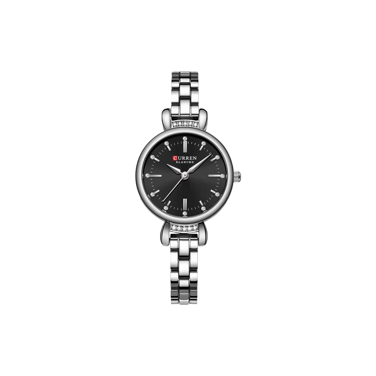 CURREN 9098 Silver Black Women’s Elegant Stainless Steel Quartz Watch