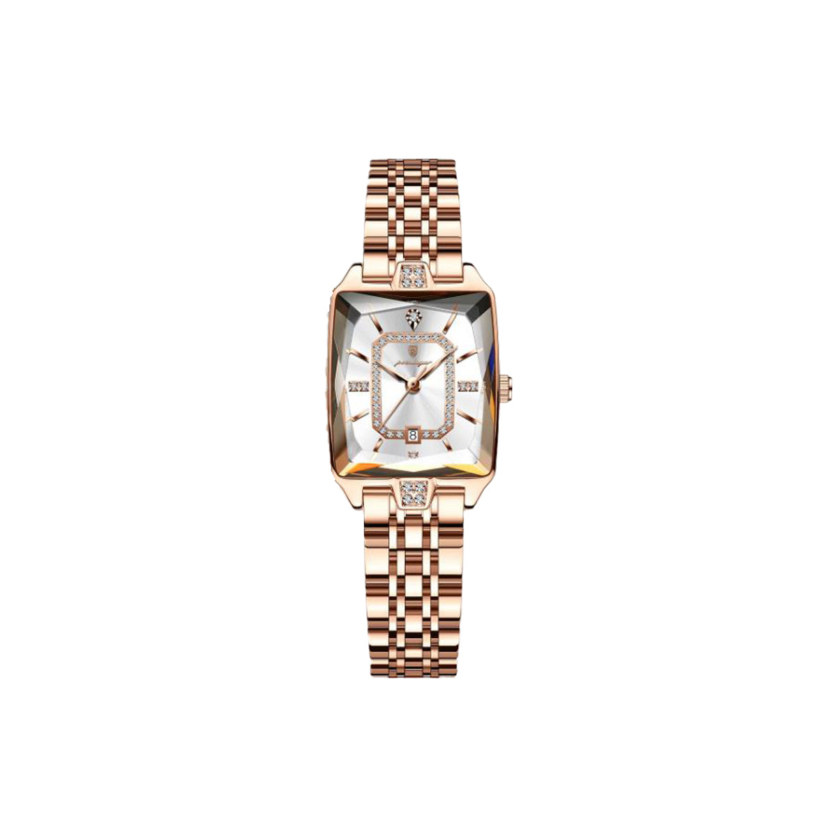Poedagar 785 White Dial— Women’s Waterproof Rectangle Luxury Quartz Watch