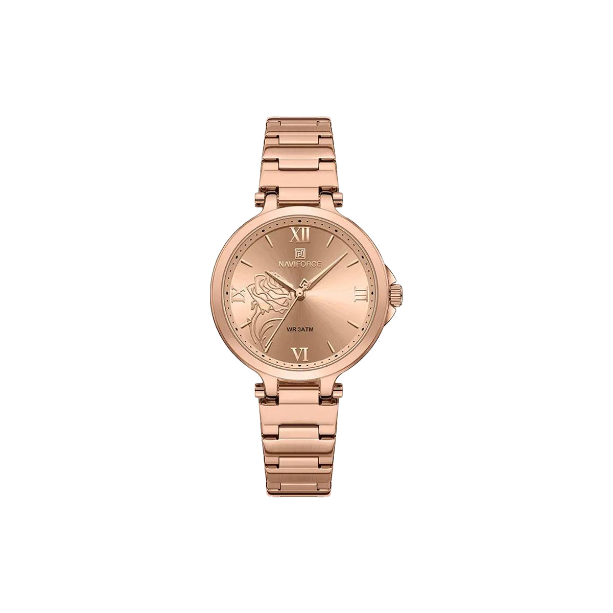 NAVIFORCE 5060 hardlex crystal dial numberless watch