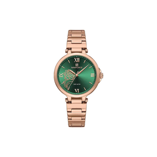 NAVIFORCE 5060 folding clasp stainless steel band watch