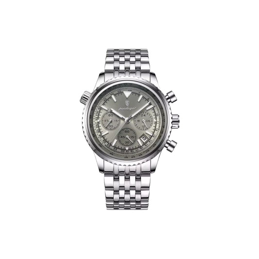 POEDAGAR 960 elegant men’s silver stainless steel watch