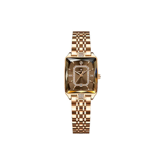 Poedagar 785 Coper Dial— Women’s Waterproof Rectangle Luxury Quartz Watch