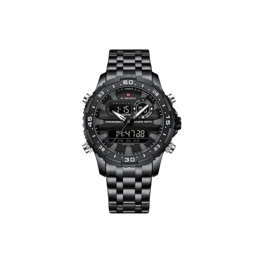 Naviforce 9234 stainless steel strap wristwatch side angle