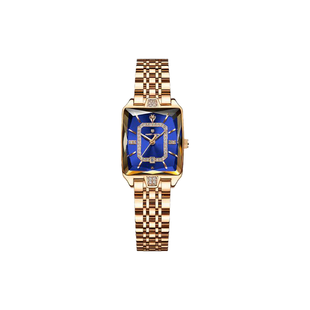 Poedagar 785 Blue Dial— Women’s Waterproof Rectangle Luxury Quartz Watch