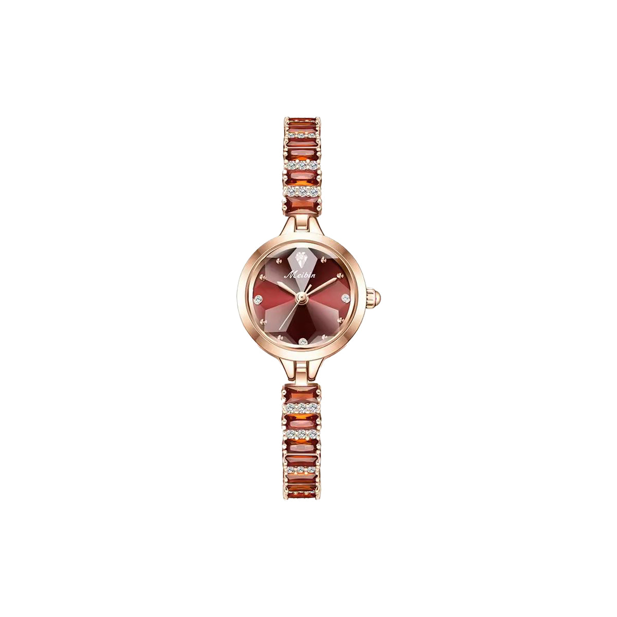 MEIBIN 1690 Women’s Fashion Bracelet Watch Red – Waterproof Quartz Jewelry Wristwatch
