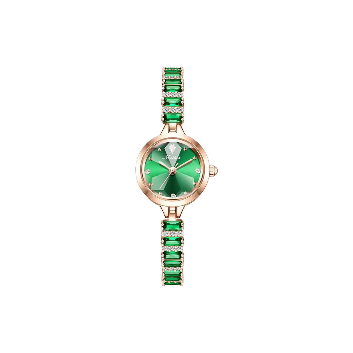 MEIBIN 1690 Women’s Fashion Bracelet Watch Green – Waterproof Quartz Jewelry Wristwatch