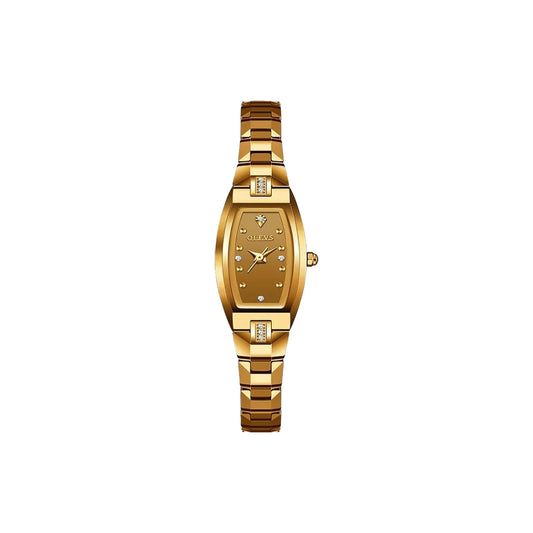 OLEVS 5501 women slim diamond tungsten steel watch front view