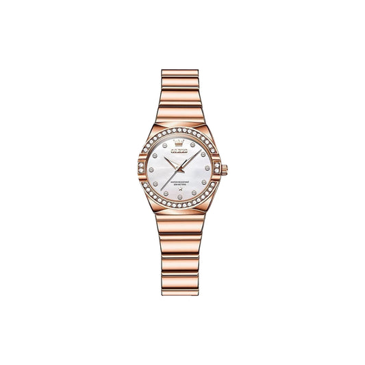 OLEVS-9975 watch dial detail with starry diamond insert