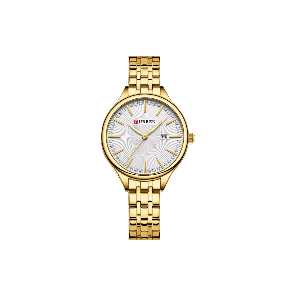 CURREN 9099 Gold with white surface Women’s Quartz Watch