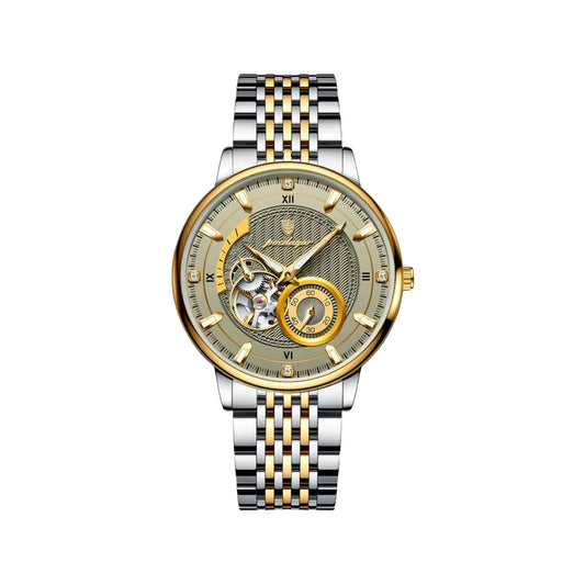 POEDAGAR 1416 Men’s Automatic Mechanical Watch – Grey Dial Business Elegant Waterproof Wristwatch